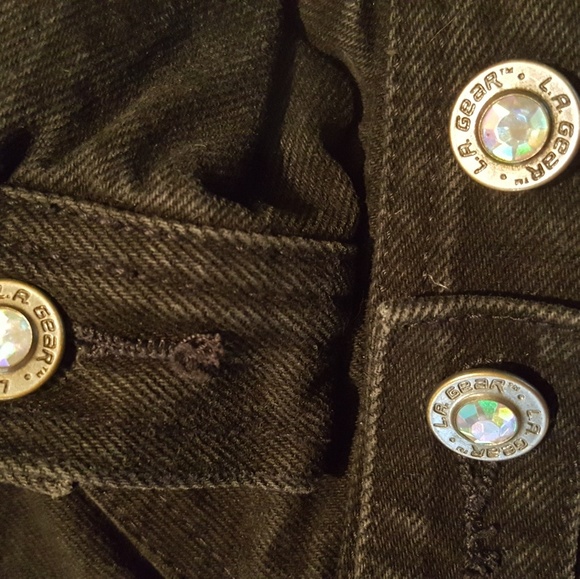 90's cropped denim jacket rare L.A. Gear - Picture 4 of 5
